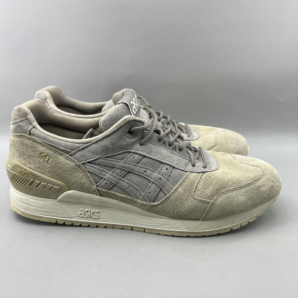 Asics Gel Respector Shoes Men Size 13 Beige Gray Suede Comfort Low Top Sneakers